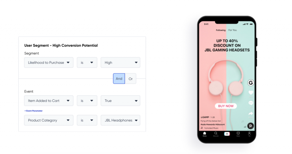 Insider One segmentation TikTok ads