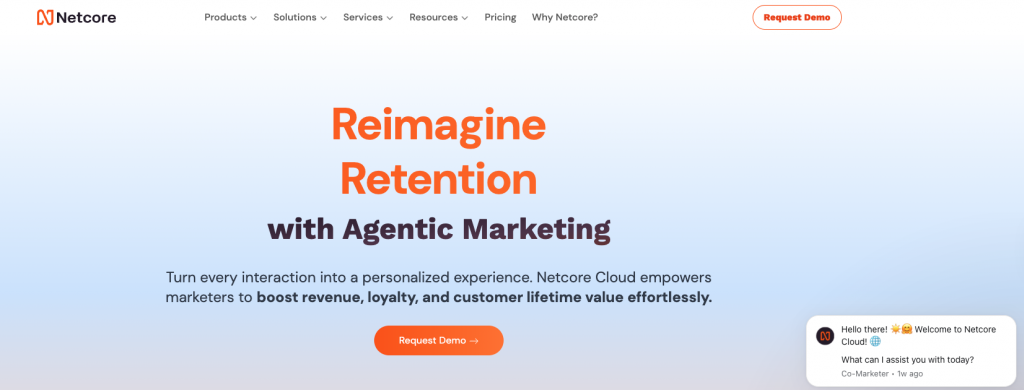 Netcore homepage