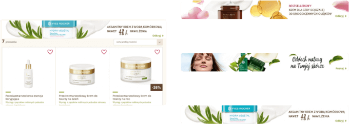 Insider One Yves Rocher personalized website banners